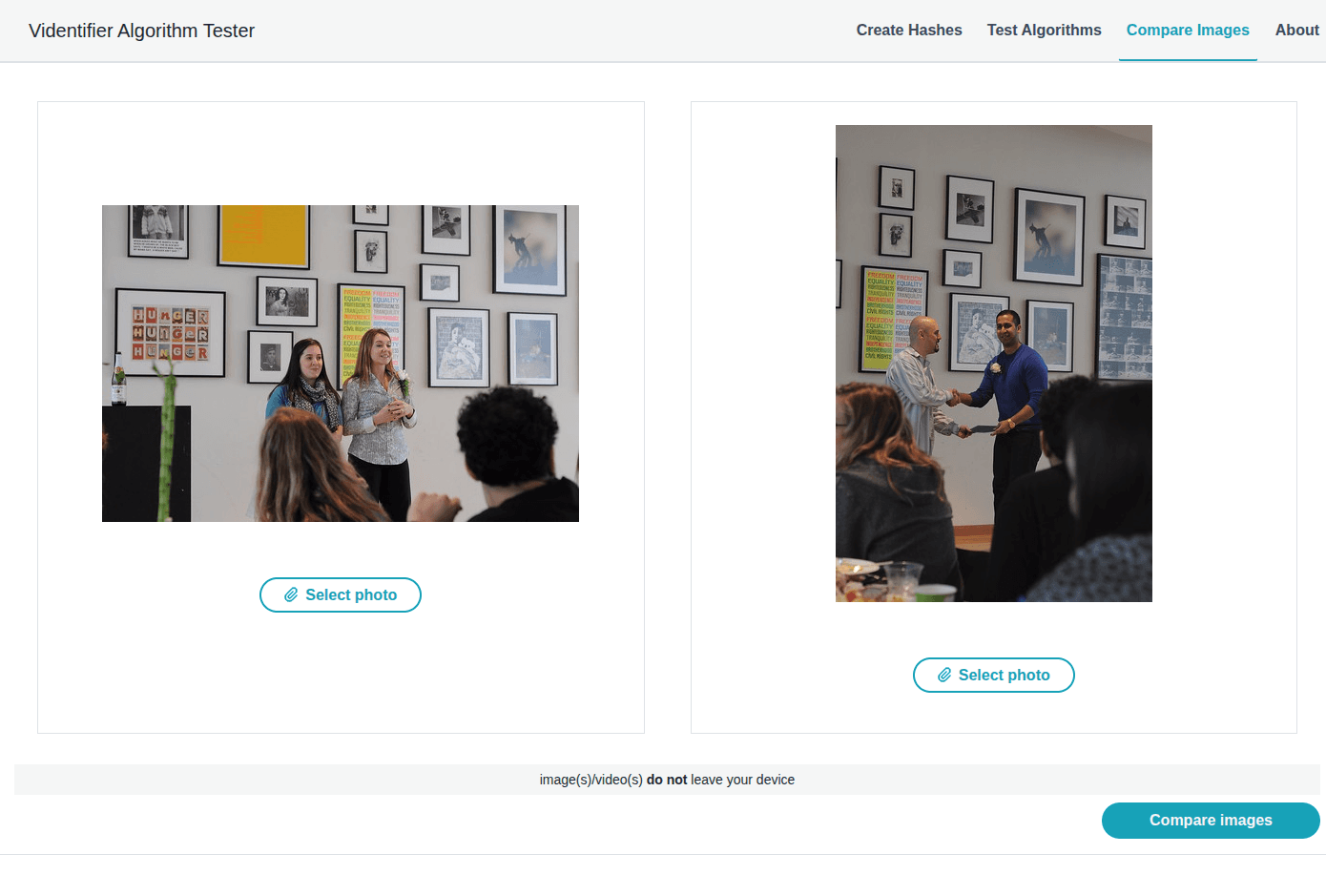 NCII Demo screenshot